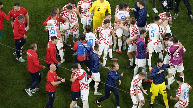 Radost fotbalistů Chorvatska.