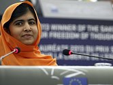 Šestnáctiletá pákistánská bojovnice za právo dívek na vzdělání Malala Júsufzaiová.