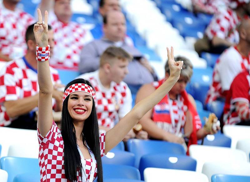 Chorvatská fanynka. Fotbalové MS Rusko 2018