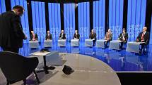 Debata kandidátů na českého prezidenta, kterou uspořádala 11. ledna v pražském Kongresovém centru Česká televize.