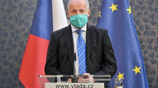 Náměstek ministra zdravotnictví Roman Prymula vystoupil 7. května 2020 v Praze na tiskové konferenci po jednání vlády k dalším opatřením na pomoc při řešení dopadů epidemie koronaviru