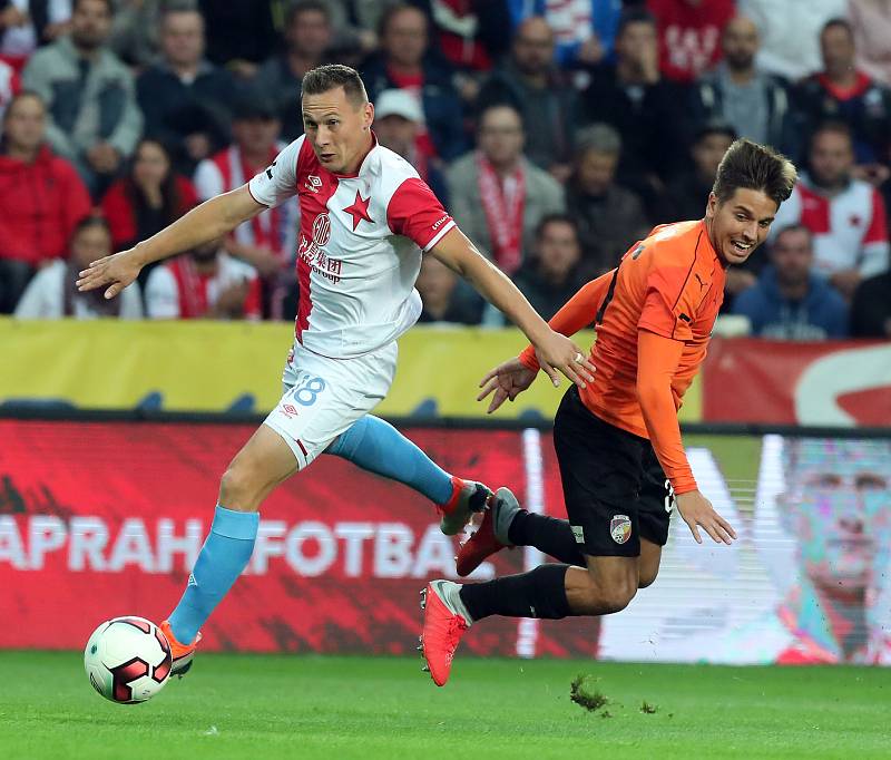 Zápas fotbalové Fortuna ligy - SK Slavie Praha - FC Viktoria Plzeň v Edenu 1.září.