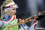 Biatlonistka Gabriela Soukalová pomohla smíšené štafetě ke stříbru na olympijských hrách v Soči.