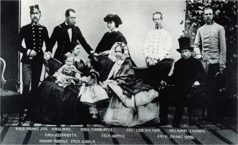 Žofie Bavorská v kruhu své rodiny v roce 1861