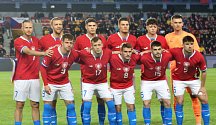 Čeští fotbalisté před přípravným utkáním s Arménií.
