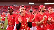 Mistrovské oslavy fotbalistů Slavie.