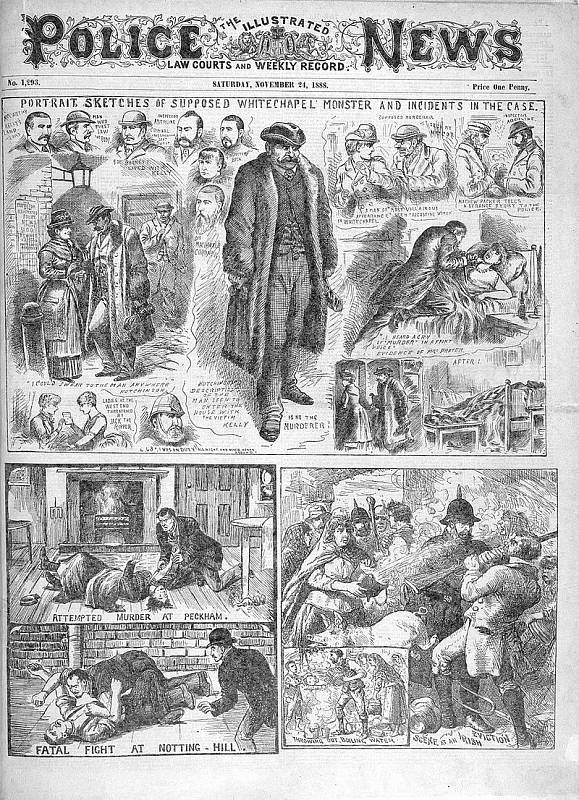 Vydání listu The Illustrated Police News přineslo koncem listopadu 1888 podobiznu muže, kterého jeden svědek viděl s Mary Jane Kellyovou, pátou obětí Jacka Rozparovače.
