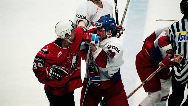 ČR - Kanada na MS v hokeji v roce 1997.
