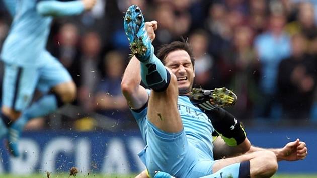 Frank Lampard z Manchesteru City proti Tottenhamu.