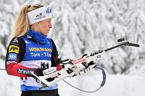 Norská biatlonistka Tirill Eckhoffová ve spintu SP v Oberhofu