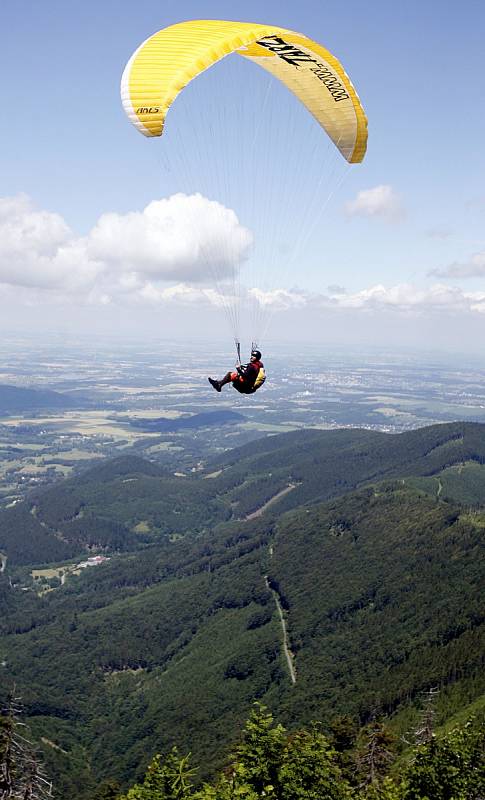paragliding v Beskydech, let z Prašivé