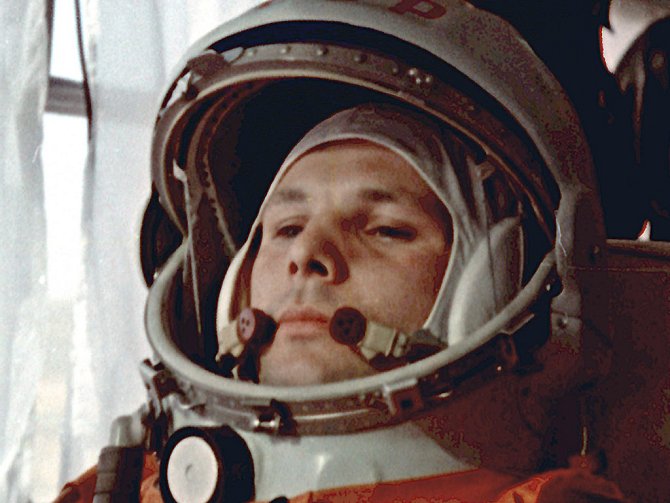 Jurij Gagarin před nástupem do Vostoku v dubnu 1961.