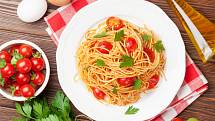 Špagety s cherry rajčaty