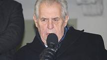 Prezident České republiky Miloš Zeman navštívil Bučovice.