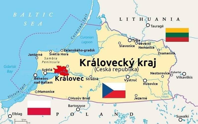 Už vznikají nové mapy, v nichž je Kaliningrad alias Královec připojen k Česku