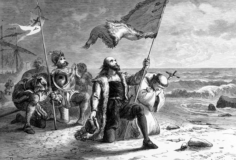 Kryštof Kolumbus přistání v Novém světě v 1492