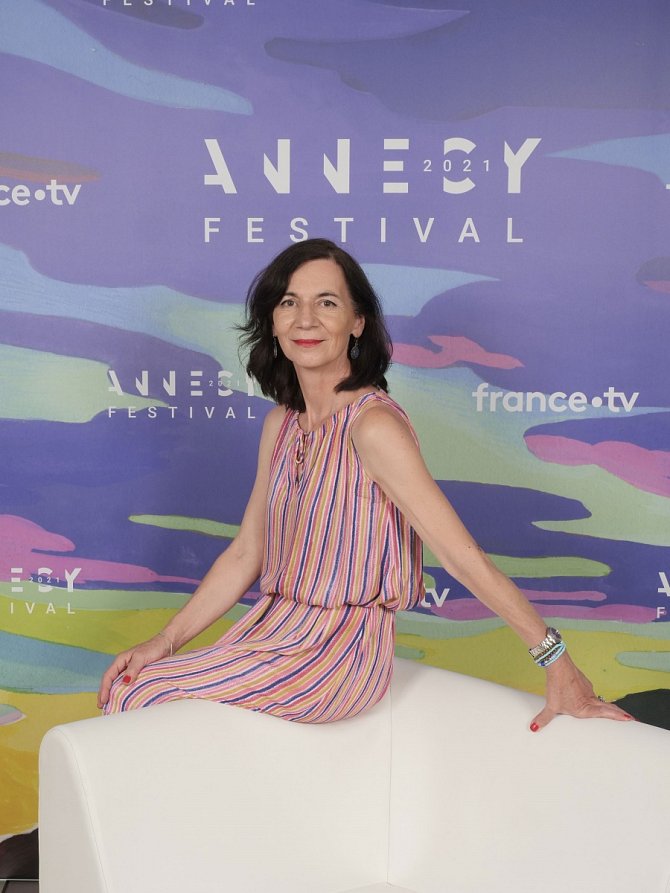 Režisérka Michaela Pavlátová na festivalu v Annecy