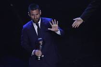 Lionel Messi s trofejí