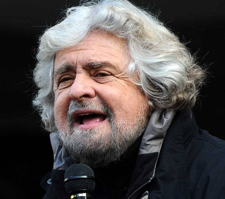 Beppe Grillo, člen Hnutí pěti hvězd