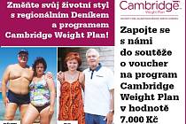 Zapojte se s námi do soutěže o  voucher na program Cambridge Weight Plan v hodnotě 7.000 Kč.