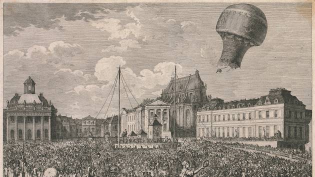 V pátek 19. září 1783 vzlétl ve Versailles první horkovzdušný balon s živými bytostmi v koši připevněném k balonu: ovcí, kachnou a kohoutem