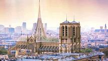Návrh na dostavbu slavné pařížské katedrály Notre-Dame ze studia Vincent Callebaut
