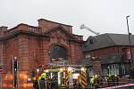 Požár na železničním nádraží v Nottinghamu
