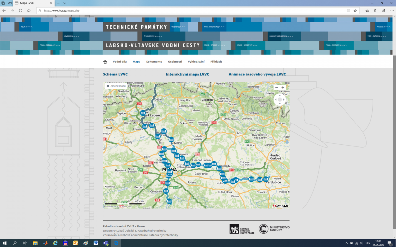 Webová aplikace Technické památky Labsko-vltavské vodní cesty