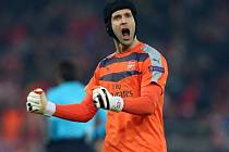 Petr Čech a jeho radost z postupu Arsenalu