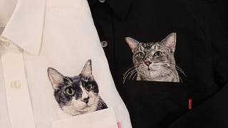 OBRAZEM: Kočky skoro jako živé. Takto japonská umělkyně zdobí košile i  trička - Deník.cz
