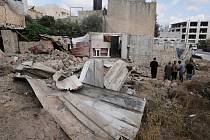 Zničené budovy v Pásmu Gazy.
