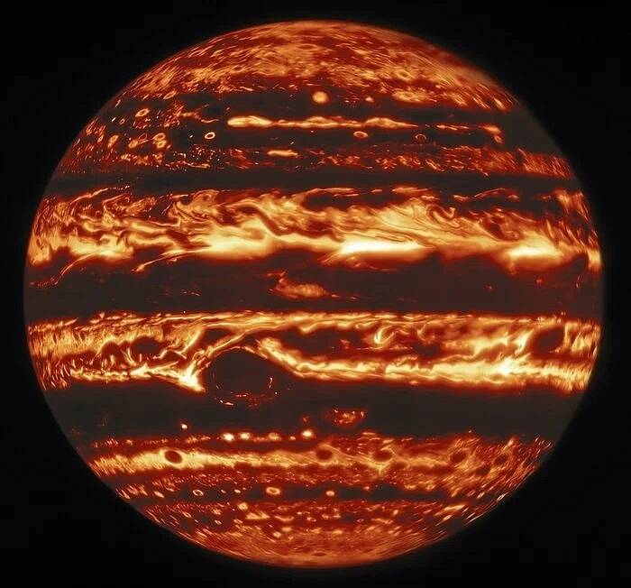 Jupiter v infračerveném záření
