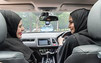 Muslimské ženy v autě, ilustrační foto