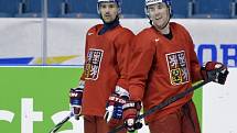 K českému týmu se už připojily dvě posily z NHL Tomáš Plekanec (vlevo) a Marek Židlický.