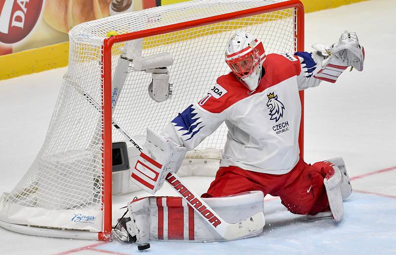 Šimon Hrubec - Utkání skupiny B mistrovství světa v hokeji: Norsko - Česká republika