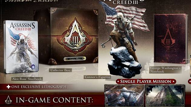 Výrobce oznámil hned tři speciální edice Assassins Creed 3 - Deník.cz