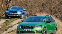 Škoda Octavia Combi RS a Škoda Octavia Scout.