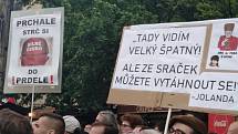 Protesty proti Marii Benešové v Praze