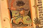 Vyobrazení českého krále Jana Lucemburského s českým lvem