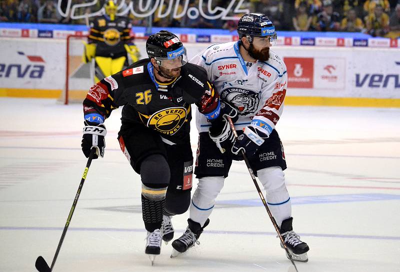 V druhém kole extraigy hostil HC Verva Litvínov na své ledě tým Bílí tygři Liberec. Foto: Deník/Edvard D. Beneš