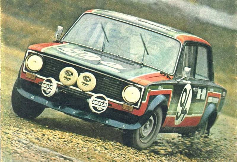 Lada 1300 MTX Rallye (1976). Soutěžní „žigulík“ pro třídu A5. Převrtaný motor o objemu 1,8 litru a výkonu 132 koní (92 kW).