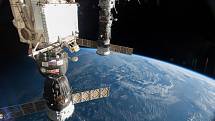 Vesmírná loď Sojuz, která je součástí Mezinárodní vesmírné stanice ISS
