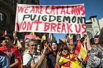 Statisíce Katalánců protestovaly proti odtržení regionu