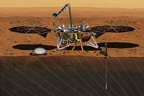 Planetární sonda InSight bude zkoumat povrch Marsu.