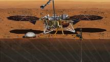 Planetární sonda InSight bude zkoumat povrch Marsu.