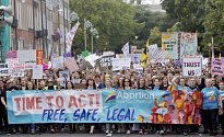 Demonstrace za právo žen na potrat v irském Dublinu