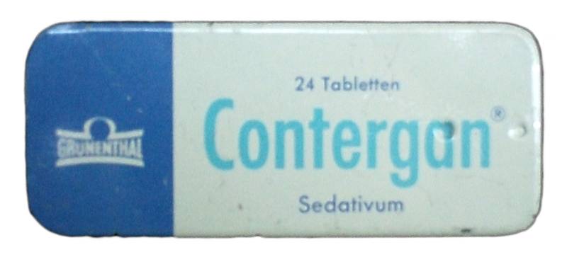 Lék Contergan způsoboval různé vrozené deformity, pokud jej užívala matka během raného těhotenství.