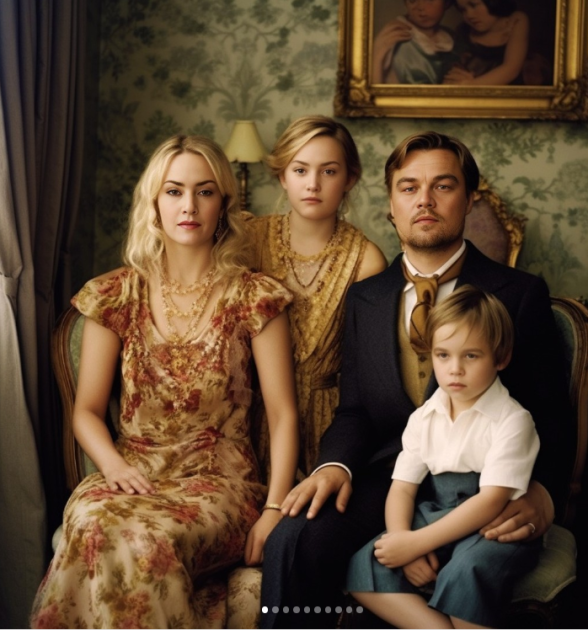 Leonardo DiCaprio a Kate Winslet coby manželský pár s dětmi.