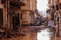 Ničivé záplavy v Libyi, září 2023