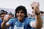 Diego Maradona v dresu italské Neapole.
